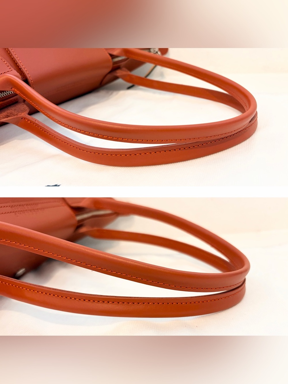 Authentic Longchamp Le Pliage City Medium Tote in Rust - Picture 10 of 15